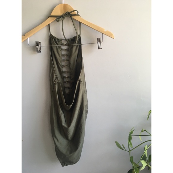 Forever 21 Metallic Green Halter Swimsuit - Picture 4 of 4